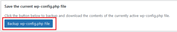 Backup wp config fil