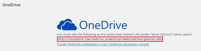 OneDrive redirecturl