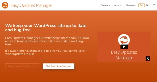 Easy updates manager plugin website homepage