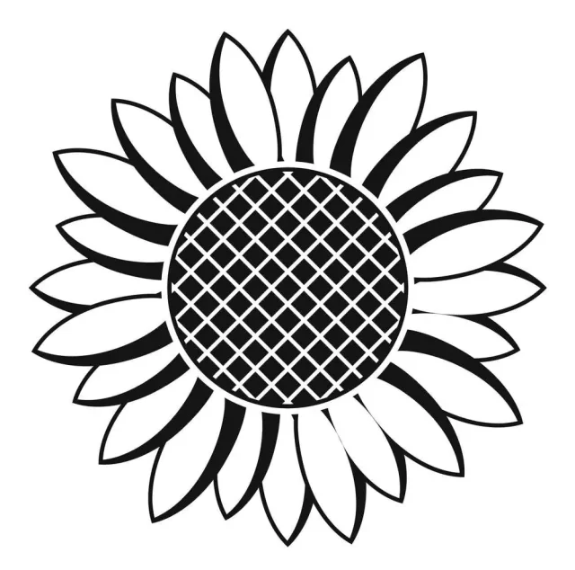 Nice sunflower icon simple style vector
