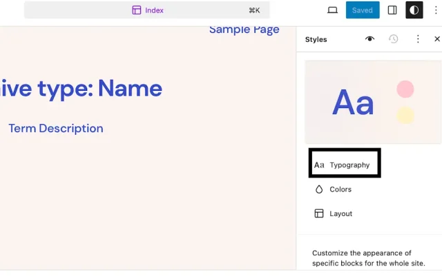 Screenshot of WordPress 6.5 font library