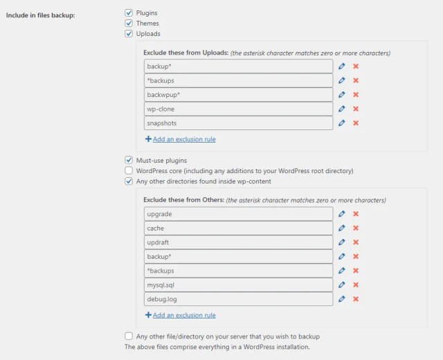What to include in files backup2